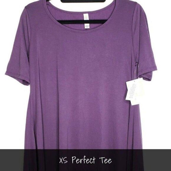 LuLaRoe Perfect T XS Solid Purple NEW - Picture 1 of 2